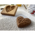  Gingerbread board Hearts in a heart 10 * 10 * 2cm for forming a printed gingerbread.