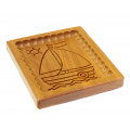 Gingerbread board wooden Boat size 15*15*2cm. Mold for molding gingerbread