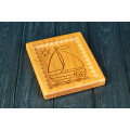 Gingerbread board wooden Boat size 15*15*2cm. Mold for molding gingerbread