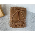 Gingerbread board wooden Boat size 15*15*2cm. Mold for molding gingerbread