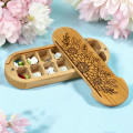 Wooden pillbox with 14 compartments, organizer for pills and vitamins, Sunflower Wooden pillbox with 14 compartments, organizer for pills and vitamins, Sunflower