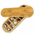 Double wooden tablet holder, Lotus, organizer for tablets and vitamins