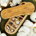 Double wooden tablet holder, Lotus, organizer for tablets and vitamins Double wooden tablet holder, Lotus, organizer for tablets and vitamins