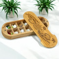 Double wooden tablet holder, Astra, organizer for tablets and vitamins Double wooden tablet holder, Astra, organizer for tablets and vitamins