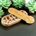 Wooden double pill box, Ranunculus, organizer for pills and vitamins Wooden double pill box, Ranunculus, organizer for pills and vitamins