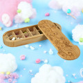 Wooden double pill box, cornflower, organizer for pills and vitamins Wooden double pill box, cornflower, organizer for pills and vitamins