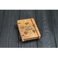 Pocket notebook A7 "Game of Thrones" Dark of plywood on the rings, 60 sheets