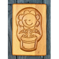  Gingerbread board Dancing flower 14 * 10 * 2cm to form a printed gingerbread.