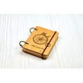Notebook pocket A7 "Old bicycle" Light of plywood on the rings, 60 sheets