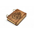 Pocket notebook A7 "Coat of arms of Harry Potter" Dark of plywood on the rings, 60 sheets