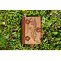 Notepad natural tree + Flower leather with 1 clasp