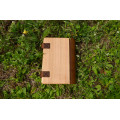 Notepad natural wood + fish skin with 2 clasps
