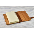 Notebook made of genuine leather and wood "Unicorn" on magnetic clasp