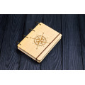 Купить Notepad A6  "Rose of Wind" made of natural wood on rings. Notebook. Album for drawing. A diary. Sketchbook  по лучшей цене