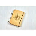 Купить Notepad A6  "Rose of Wind" made of natural wood on rings. Notebook. Album for drawing. A diary. Sketchbook  по лучшей цене