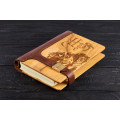 Notebook made of genuine leather and wood "Harry Potter" on magnetic clasp