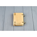 Pocket notebook made of wood A7 on rings "Anchor"