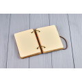 Pocket notebook made of wood A7 on rings "Smart thought" 
