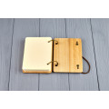 Pocket notebook made of wood A7 on rings "Smart thought" 