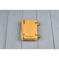 Pocket notebook made of wood A7 on rings "Pineapple"