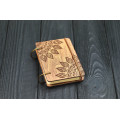 Pocket notebook A7 "Mandala 2" Dark of plywood on the rings, 60 sheets