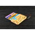 Cardholder for bank cards "Flowers"made of natural  wood