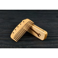 Comb of natural wood "Wrench" in a mini holder for beard and hair