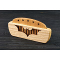 Comb of natural wood "Batman" in a mini holder for beard and hair