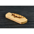 Comb of natural wood "Batman" in a mini holder for beard and hair