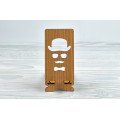 Stand for phone "Man in hat " from a natural wood