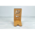 Stand for phone "rose flower " from a natural wood