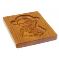 Gingerbread board Angel with a flute 13*15*2 cm to form a printed gingerbread.