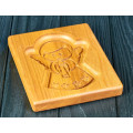 Gingerbread board Angel with a flute 13*15*2 cm to form a printed gingerbread.