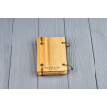Pocket notebook made of wood A7 on rings "Love Ukraine"