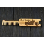 Comb  "Motorcycle" of natural wood with magnets