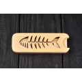 Comb  "Fish skeleton" of natural wood with magnets