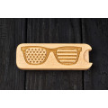 Comb  "Sunglasses" of natural wood with magnets