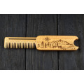 Comb  "Landscape" of natural wood with magnets