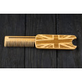 Comb  "British flag" of natural wood with magnets