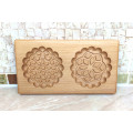 Gingerbread board Pattern No. 21 For two gingerbread Flowers wooden size 20*10*2 cm