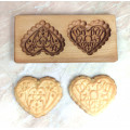 Gingerbread board Pattern No. 22 For two gingerbread Hearts wooden size 20*10*2 cm