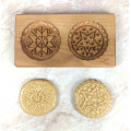 Gingerbread board Pattern No. 24 For two gingerbread Asterisk + Snowflake wooden size 20*10*2 cm