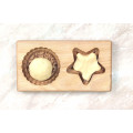 Gingerbread board Pattern No. 26 For two gingerbread Star + ornament wooden size 20*10*2 cm