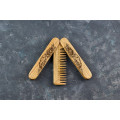 Wooden folding comb "Owl" for a beard and hair