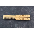 Wooden folding comb "Marine" for a beard and hair
