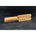 Wooden folding comb "Meander" for a beard and hair