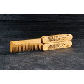 Wooden folding comb "Chieftain" for a beard and hair