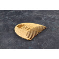 Wooden beard comb "Man in a hat"