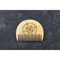 Wooden beard comb "Wind rose 2 "