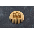 Wooden beard comb "Camera "